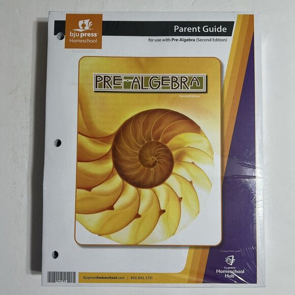 BJU Press Bob Jones Homeschool Curriculum Pre Algebra Parent Guide 2nd Edition - Picture 1 of 8